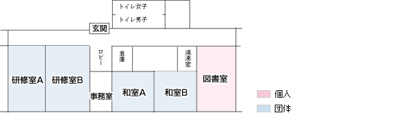 日限山コミュニティハウスフロアマップ